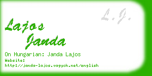 lajos janda business card